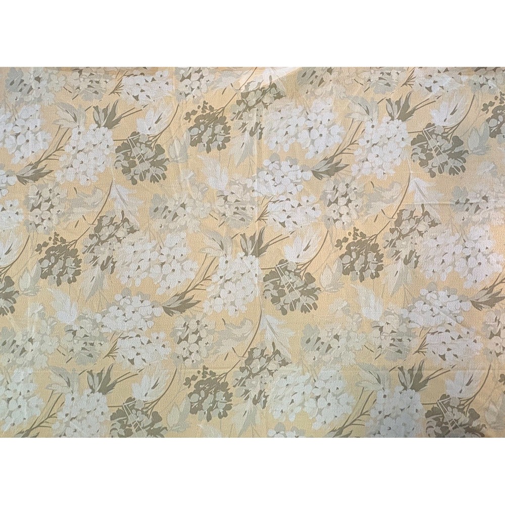 Vintage Yellow Florals Semi Sheer Thin Approximately 36" x 60"